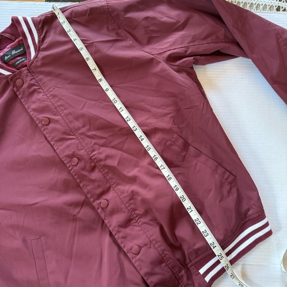 Ever Forward Burgundy Varsity Bomber Jacket with Ribbed Collar Premium Size L - Picture 9 of 9